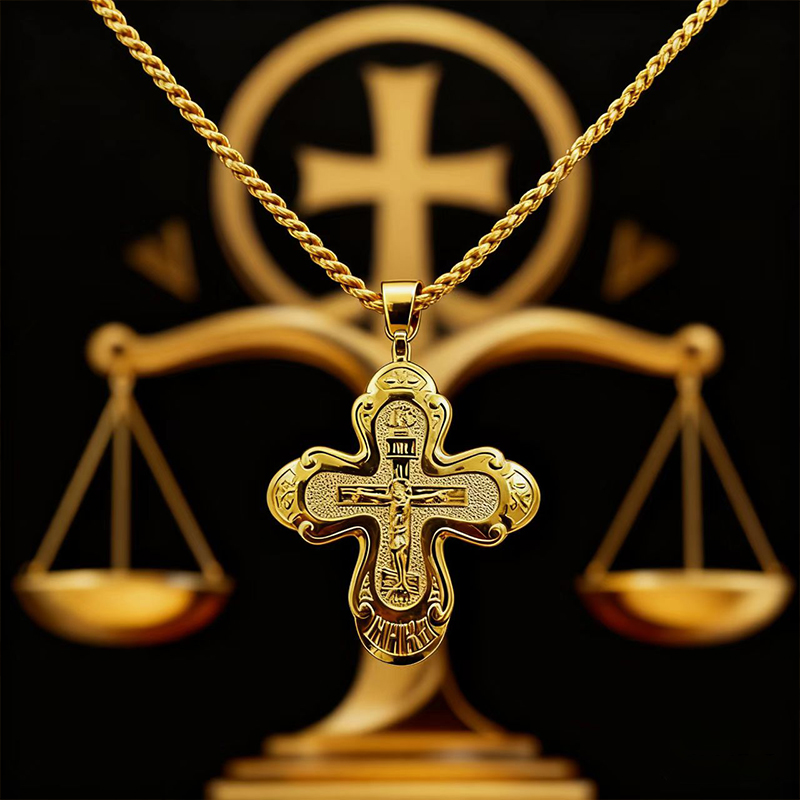 Cross Pendant Necklace Gold - Novo Colar Cruz Pectoral Ortodoxa 2026,