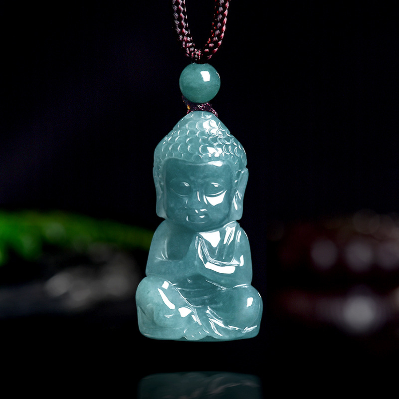 Necklaces - Colar Pingente Buda Bebê de Jade