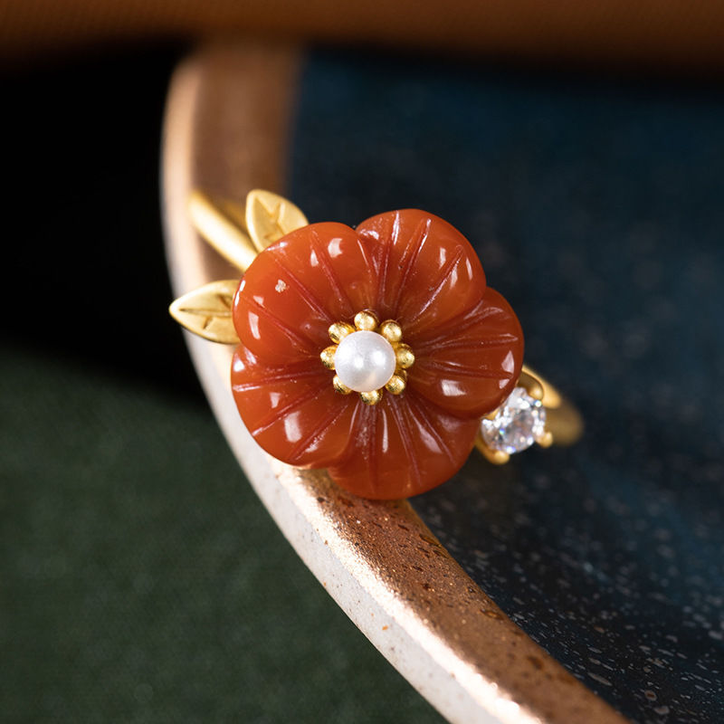 Rings - Anéis de flor de jade natural