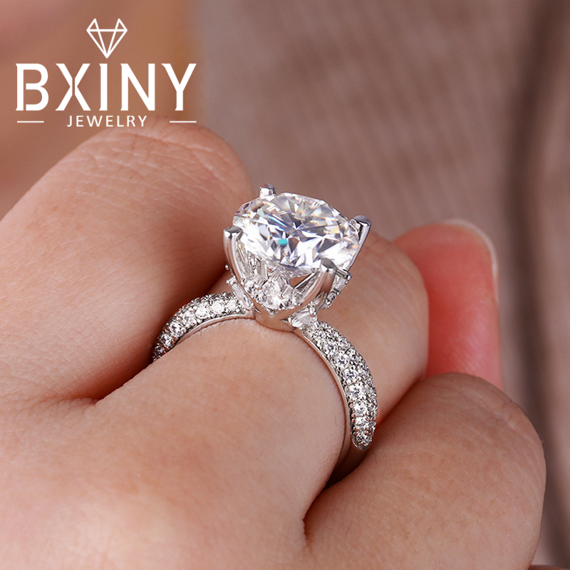 Moissanite Engagement Ring 1 Carat - Bxiny d cor 5ct moissanite anéis