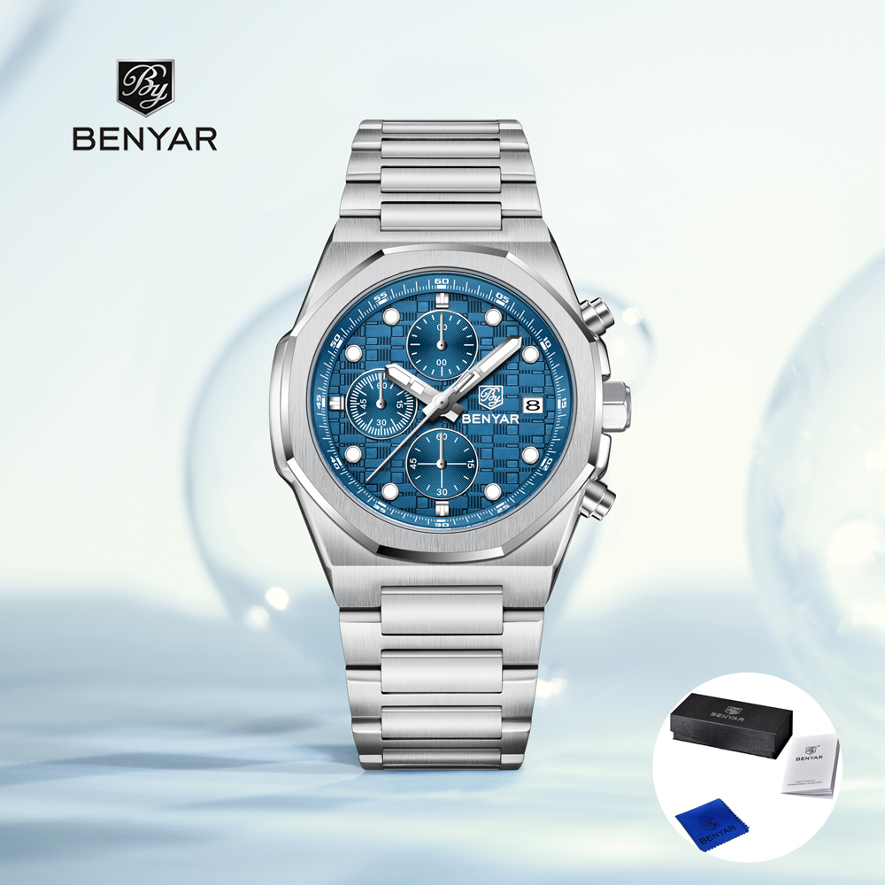 Watch Accessories - 2025 novos relógios masculinos benyar topo