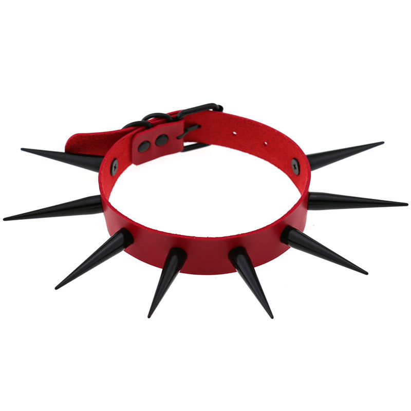 Goth Punk Spike Choker - Gargantilha de ponta longa para homens