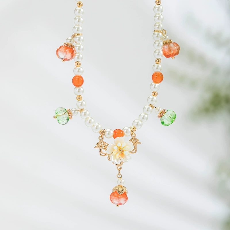 Pearl Choker Necklace Vintage - Colares de pérolas vintage com pingente