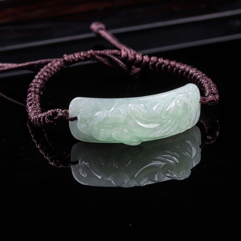 Bracelets - Pulseira Pixiu de Jadeíta Birmanesa Esculpida