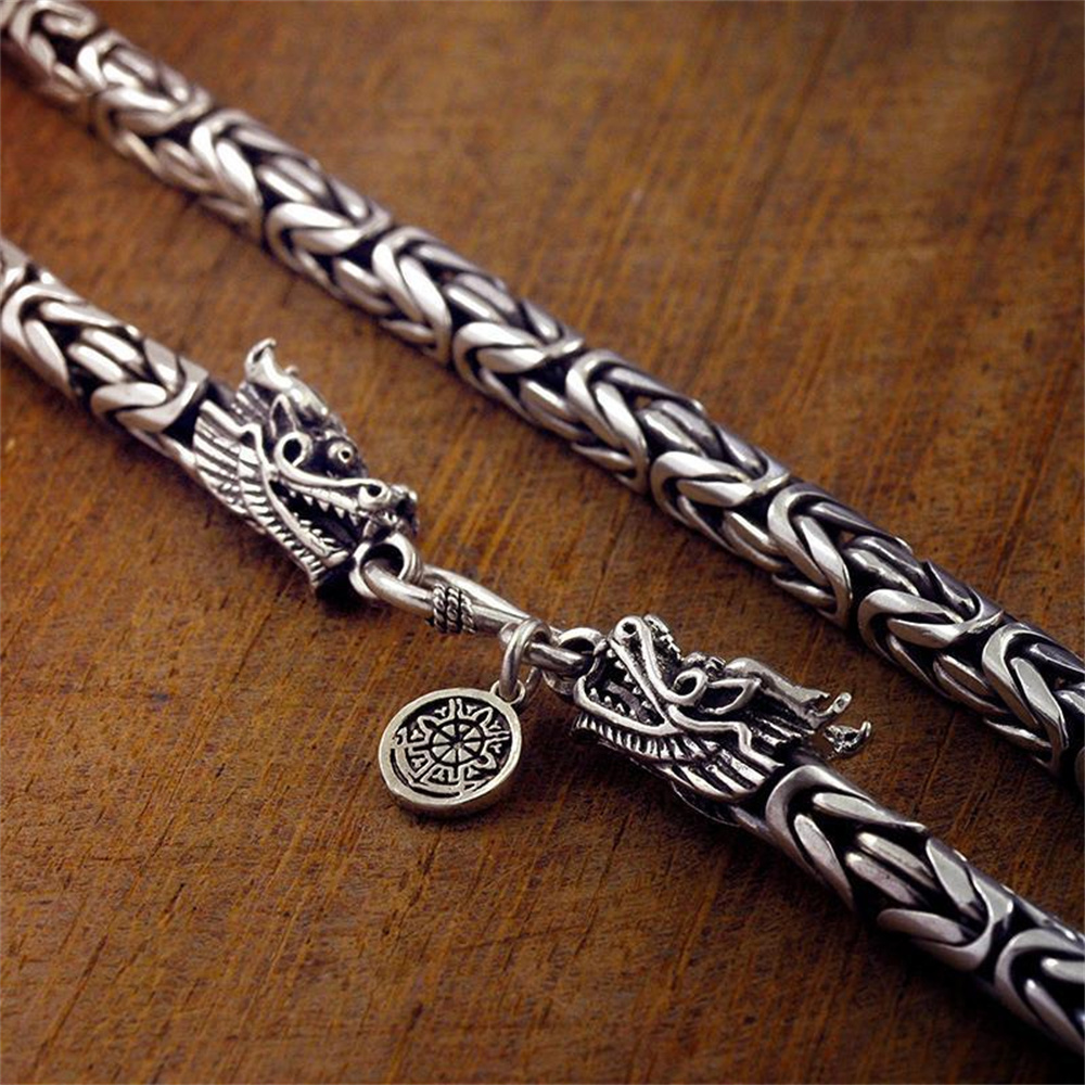 925 Sterling Silver Chain Necklace Men - OUYADI Colar Masculino de Prata Esterlina