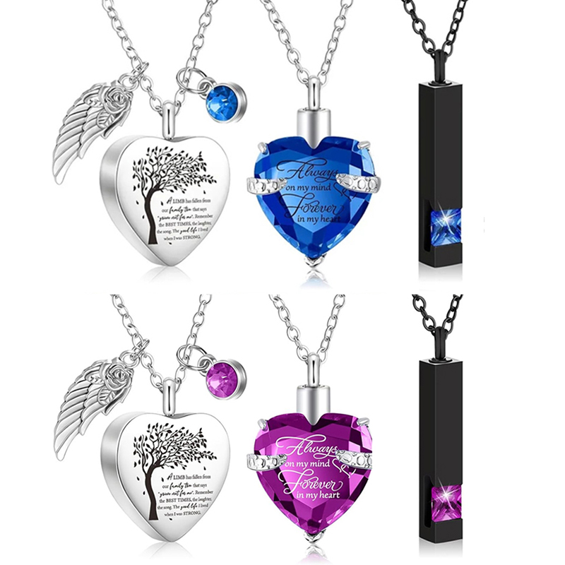 Heart Locket Necklace Photo - Colar de urna de 3 estilos