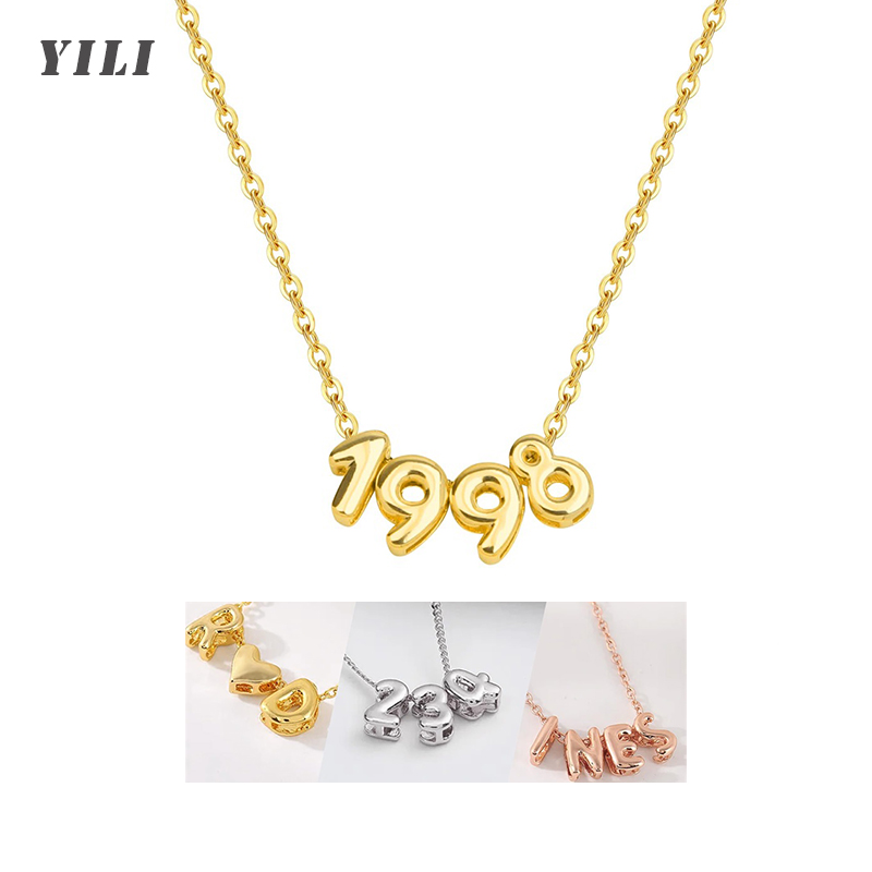 Initial Letter Necklace 18K Gold - Colar Personalizado com Letras em 3D,