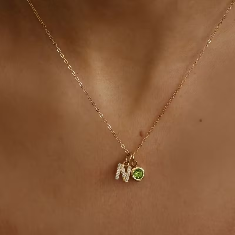 Custom Name Necklace Stainless Steel - Colar Personalizado com Letras Iniciais A-Z