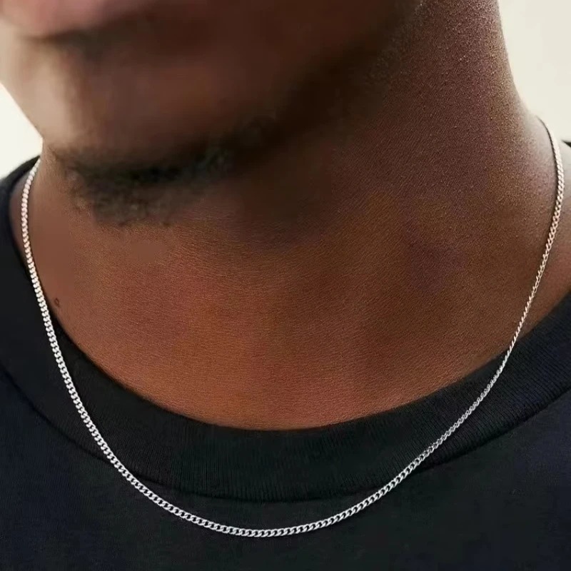 Cuban Link Chain 12Mm - 2mm masculino cubana corrente colar simples