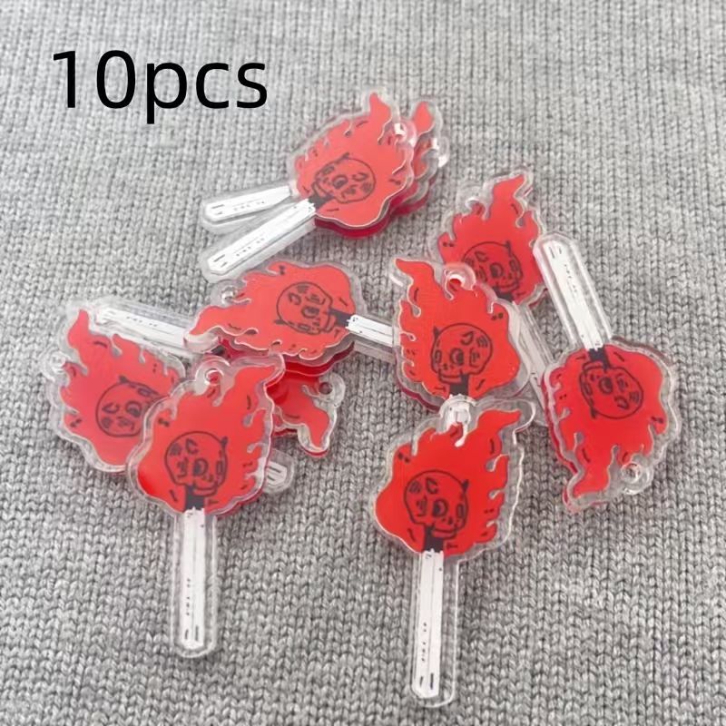 Earrings - Pingente de crânio em acrílico, 10