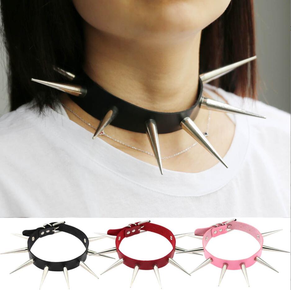 Goth Punk Spike Choker - Emo pico gargantilha punk colar feminino