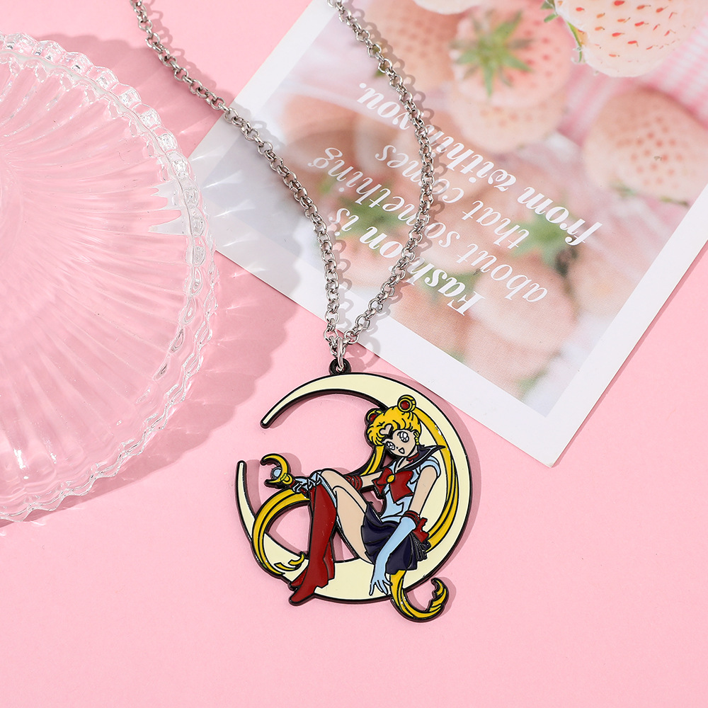 Anime Pendant Necklace - Colar de Metal Esmaltado com Pingente