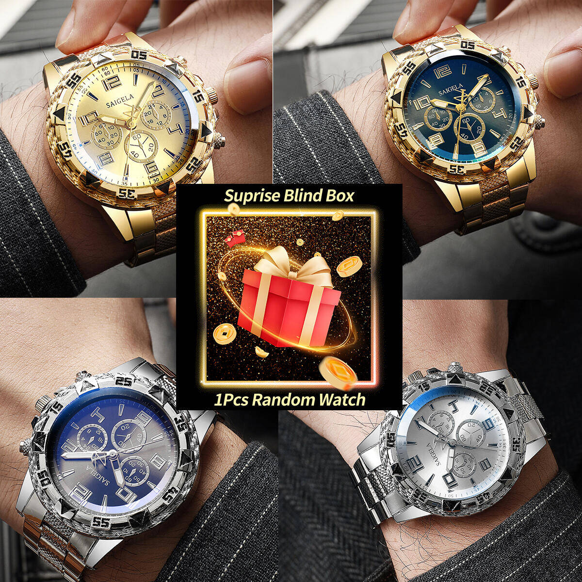 Watch Accessories - 1pc surpresa mistério relógio caixa cega-men