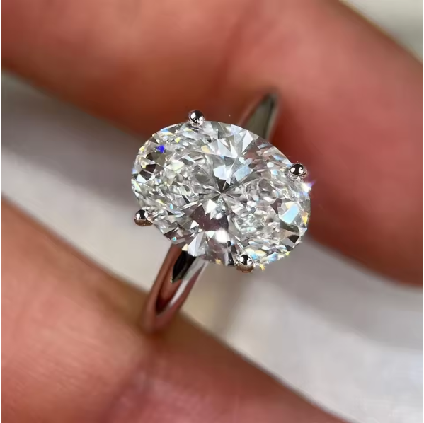 Moissanite Engagement Ring 1 Carat - Anéis de Noivado Femininos com Moissanite