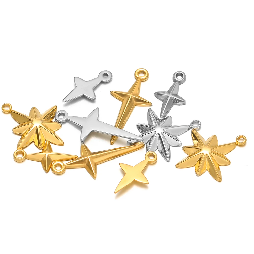 Cross Pendant Necklace Gold - 5 pçs de alta qualidade aço
