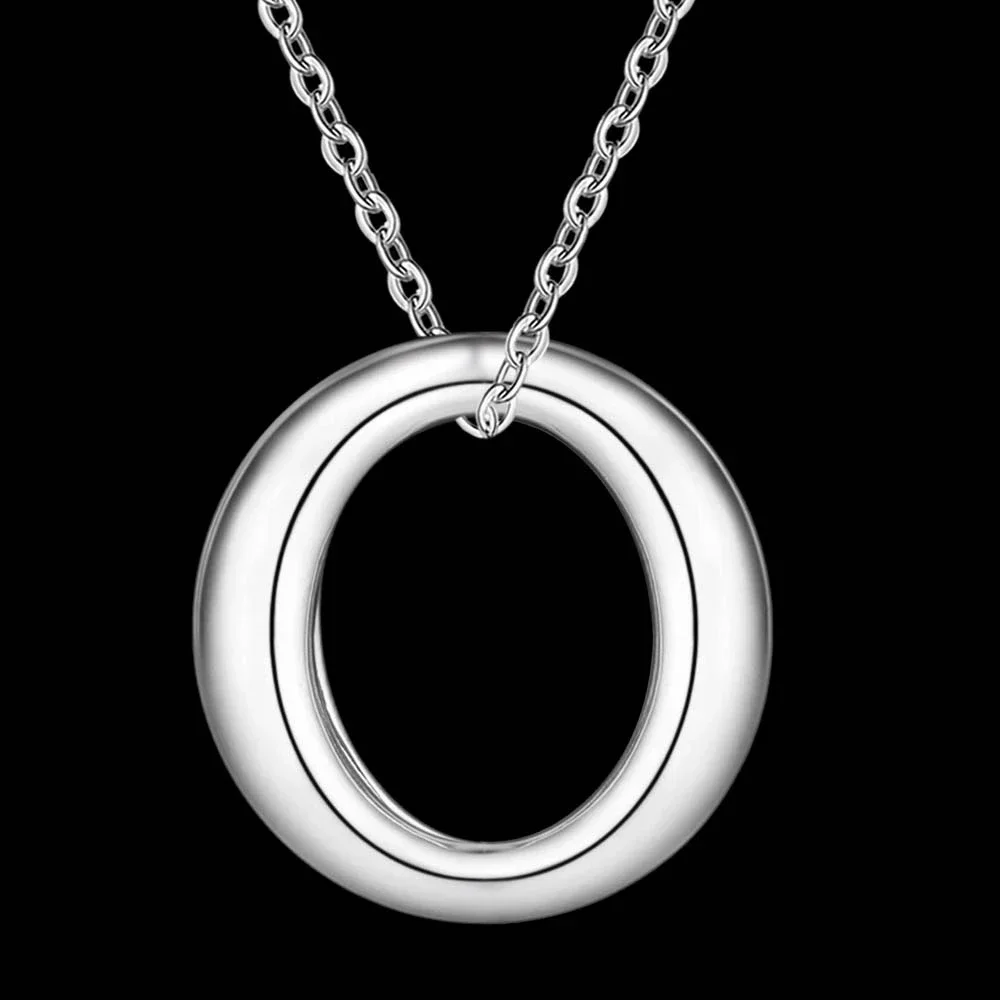 Colar com pingente redondo sim - 925 Sterling Silver Chain Necklace Men avaliação e preço