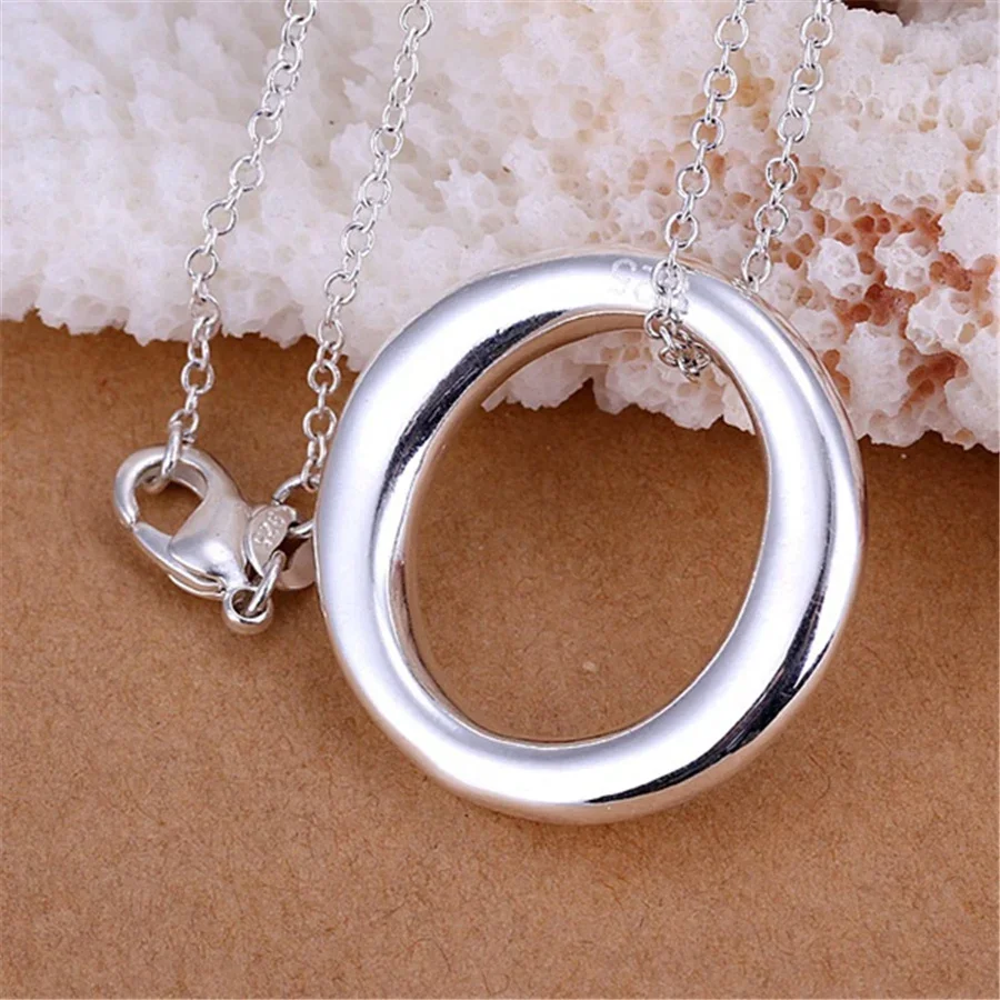 Colar com pingente redondo sim - 925 Sterling Silver Chain Necklace Men avaliação e preço