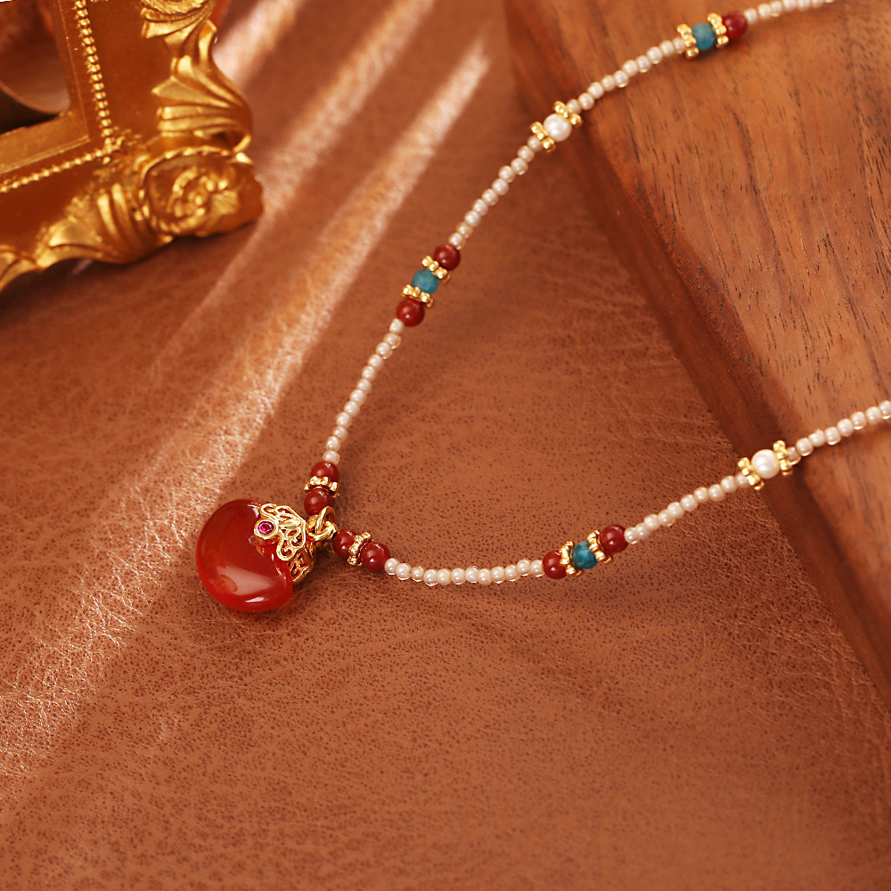 Novo Colar de Estilo Chinês co - Pearl Choker Necklace Vintage avaliação e preço