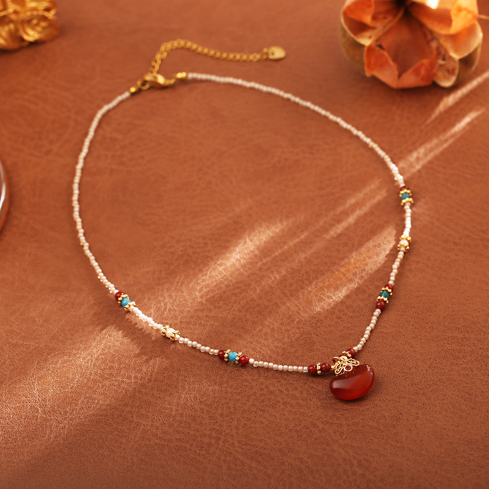 Novo Colar de Estilo Chinês co - Pearl Choker Necklace Vintage avaliação e preço