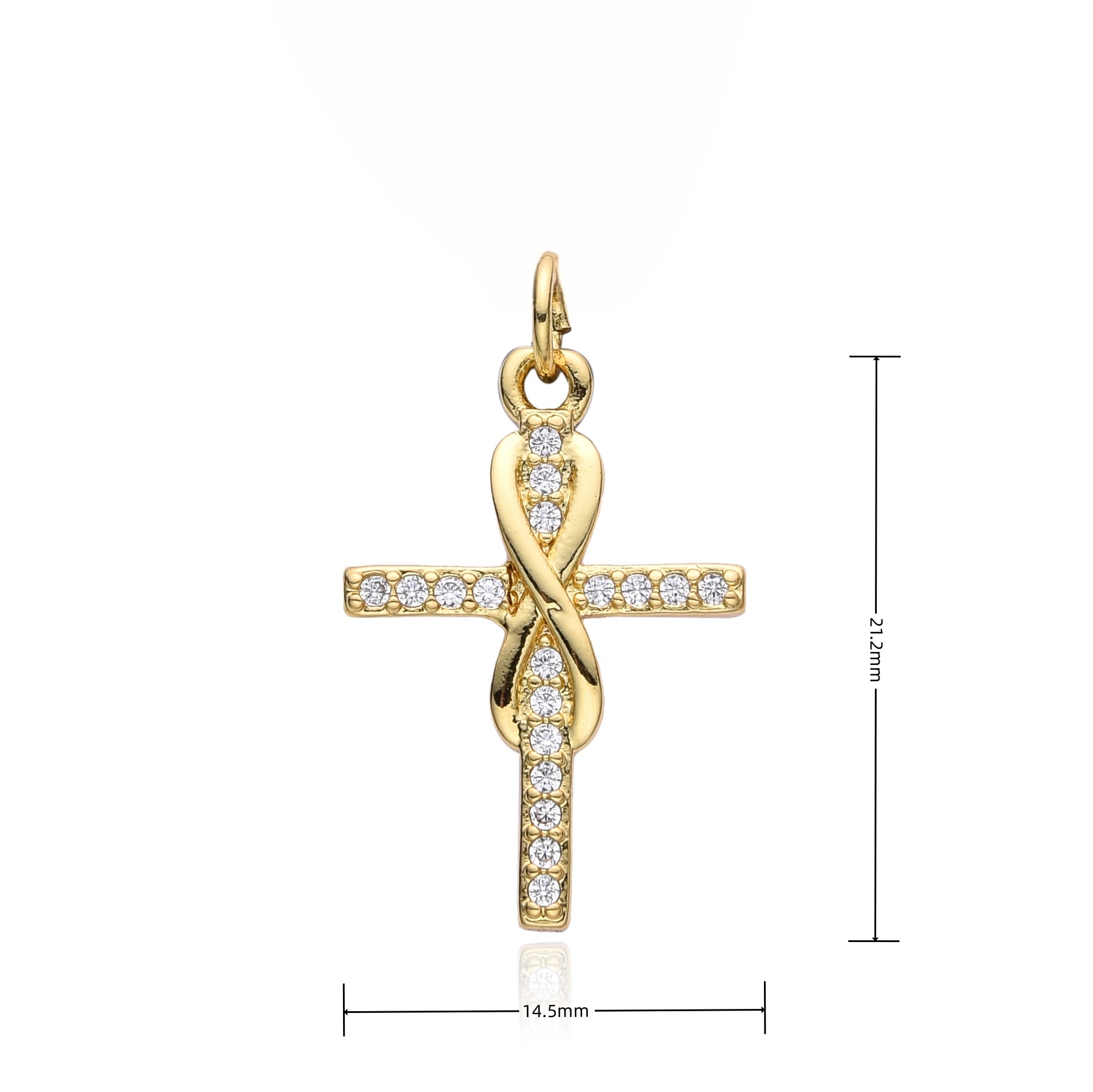 Micro-embutidos zircão cruz pi - Cross Pendant Necklace Gold avaliação e preço