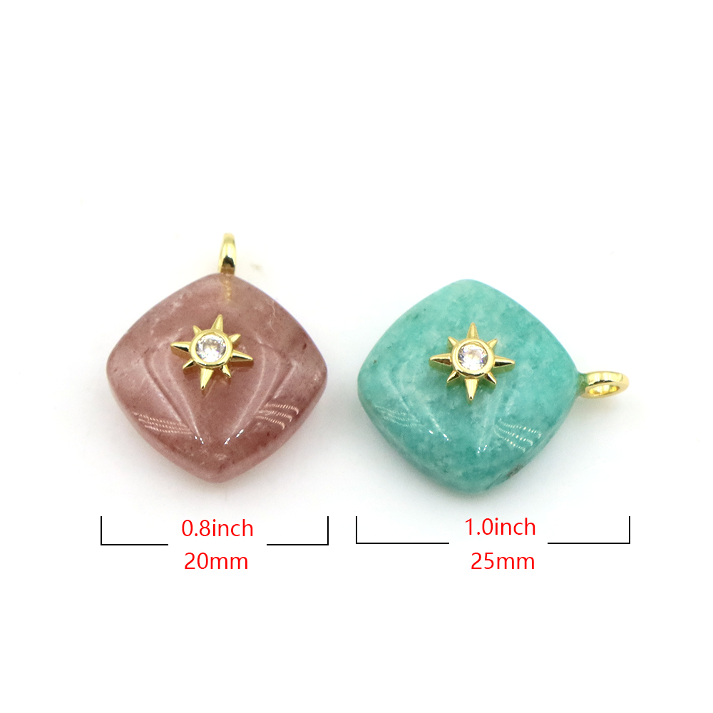 Pingente de Pedra Natural em F - Crystal Pendant Necklace Natural Stone avaliação e preço