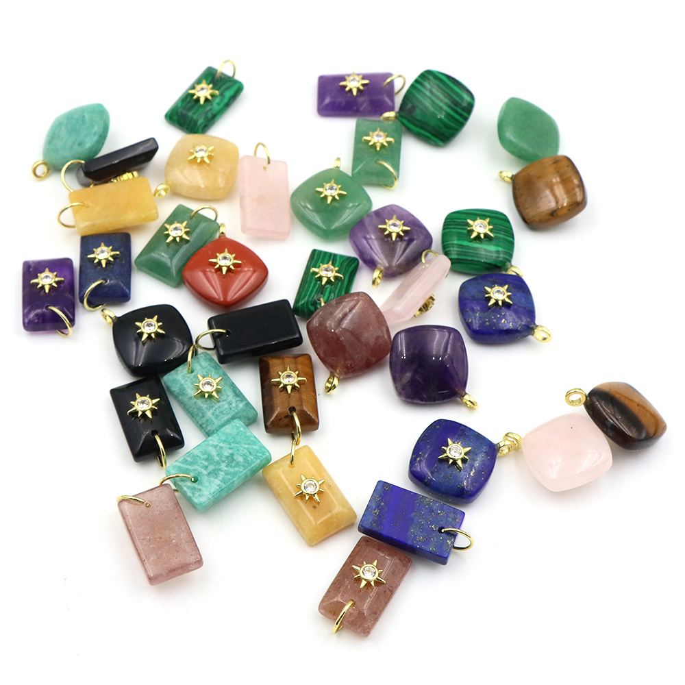 Pingente de Pedra Natural em F - Crystal Pendant Necklace Natural Stone avaliação e preço