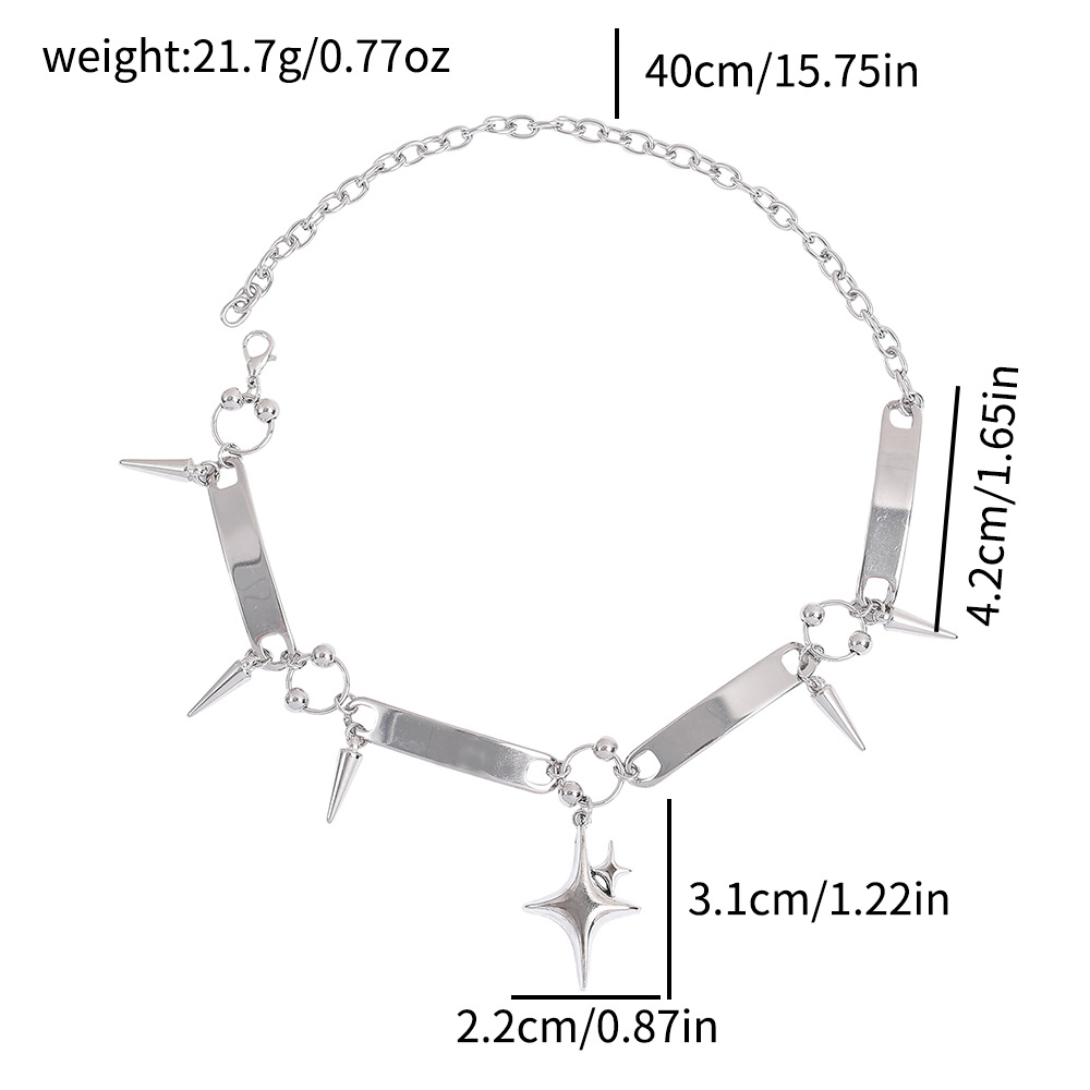 Colar Choker Punk com Estrelas - Goth Punk Spike Choker avaliação e preço