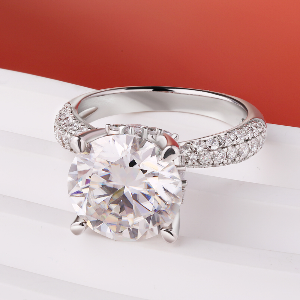Bxiny d cor 5ct moissanite ané - Moissanite Engagement Ring 1 Carat avaliação e preço