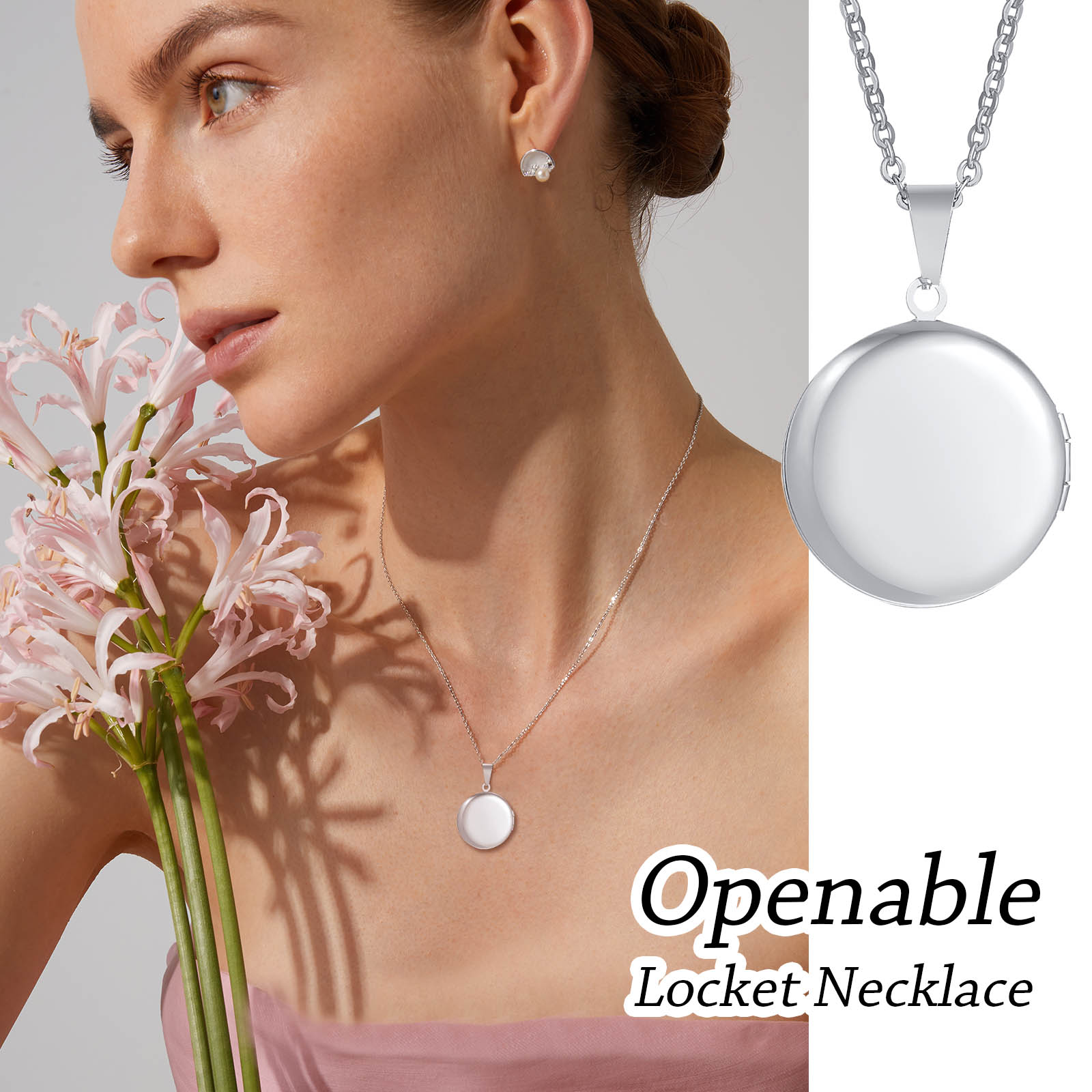 Pingente de medalhão de coraçã - Heart Locket Necklace Photo avaliação e preço