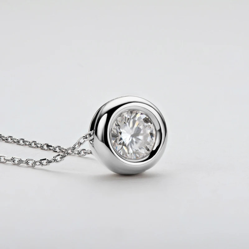 1ct 2ct 3ct d vvs1 moldura moi - 925 Sterling Silver Chain Necklace Men avaliação e preço