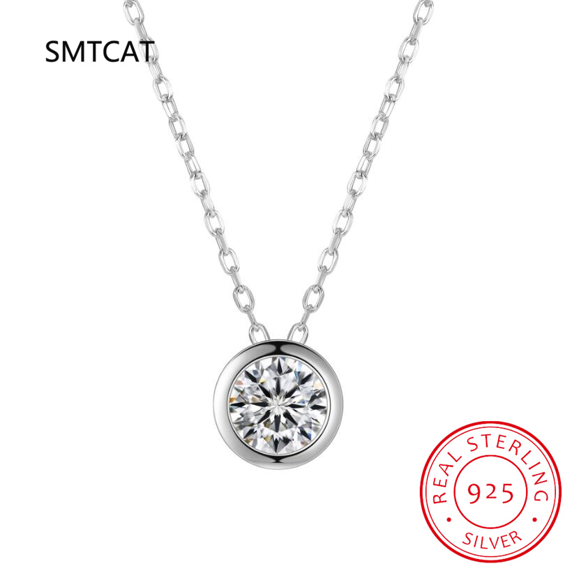 1ct 2ct 3ct d vvs1 moldura moi - 925 Sterling Silver Chain Necklace Men avaliação e preço