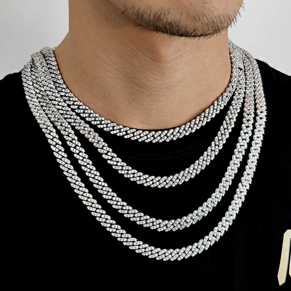 8mm1row zircon colar feminino  - Cuban Link Chain 12Mm avaliação e preço