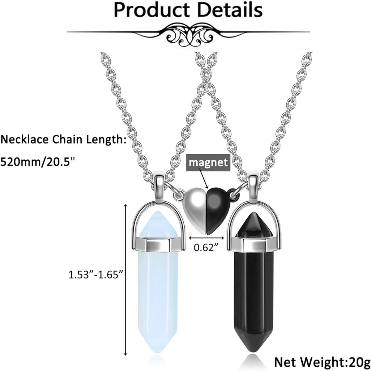 Colares de Amizade em Cristal  - Magnetic Couple Matching Necklaces avaliação e preço