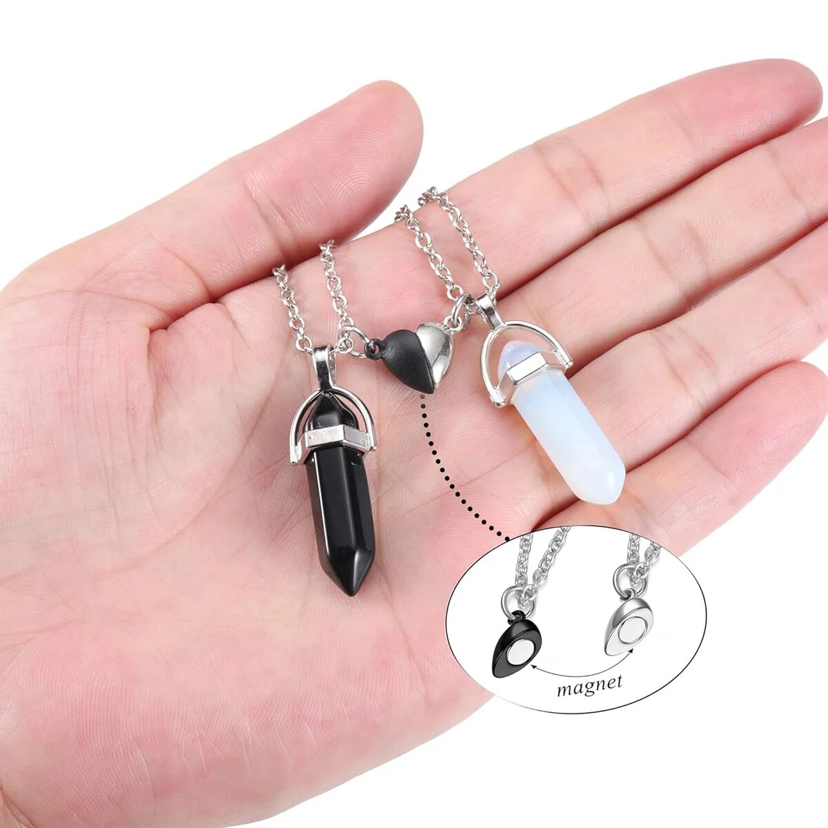 Colares de Amizade em Cristal  - Magnetic Couple Matching Necklaces avaliação e preço