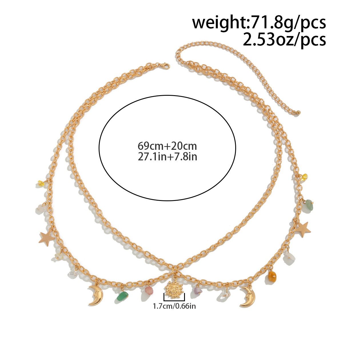 Boho estrela lua sol pingente  - Body Jewelry avaliação e preço