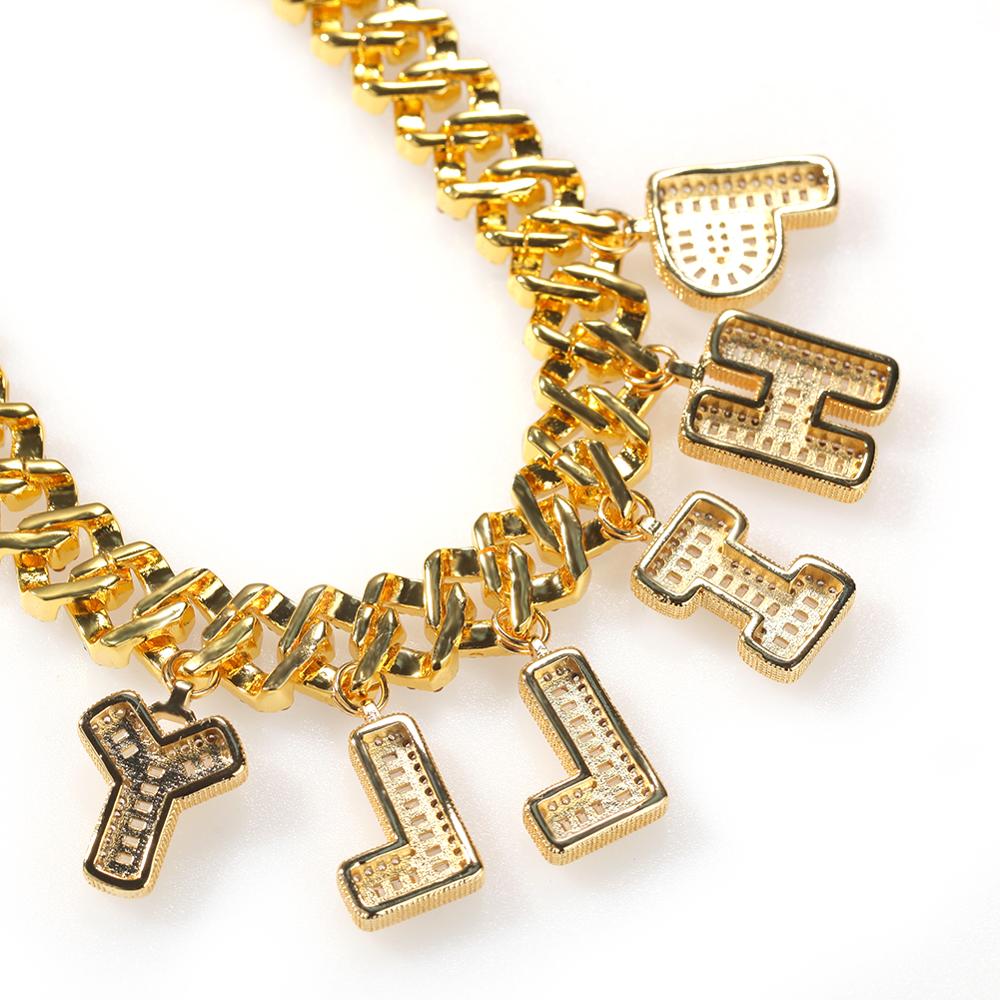 UWIN DIY Baguettecz Letter Nec - Cuban Link Chain 12Mm avaliação e preço