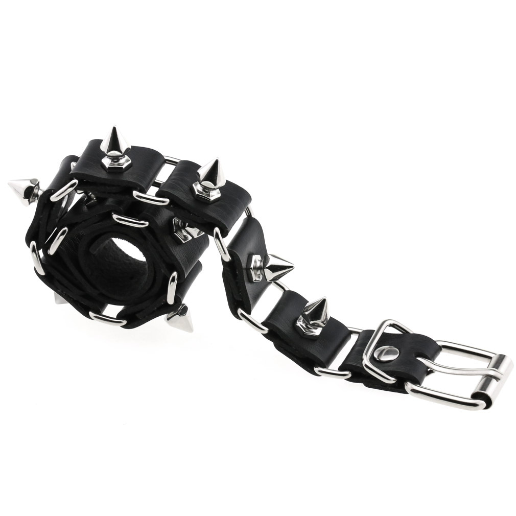 Coração de couro preto gargant - Goth Punk Spike Choker avaliação e preço