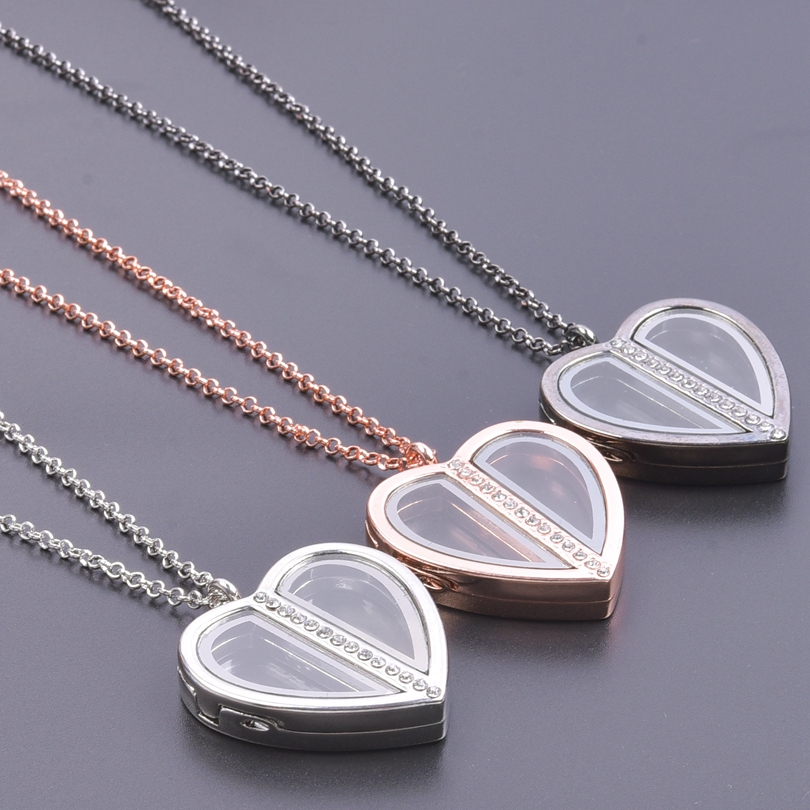 Colar medalhão coração magnéti - Heart Locket Necklace Photo avaliação e preço