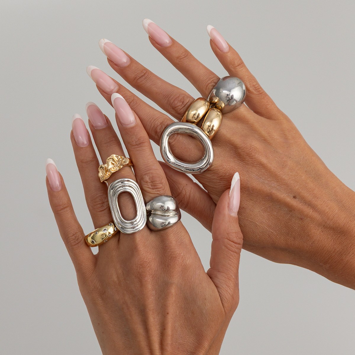 Conjunto de 8 anéis de metal v - Vintage Punk Knuckle Rings Set avaliação e preço