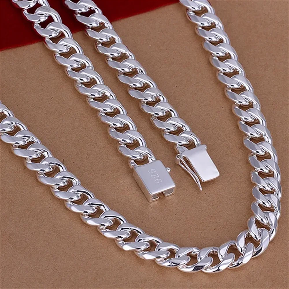 20-24 polegada 925 prata ester - 925 Sterling Silver Chain Necklace Men avaliação e preço