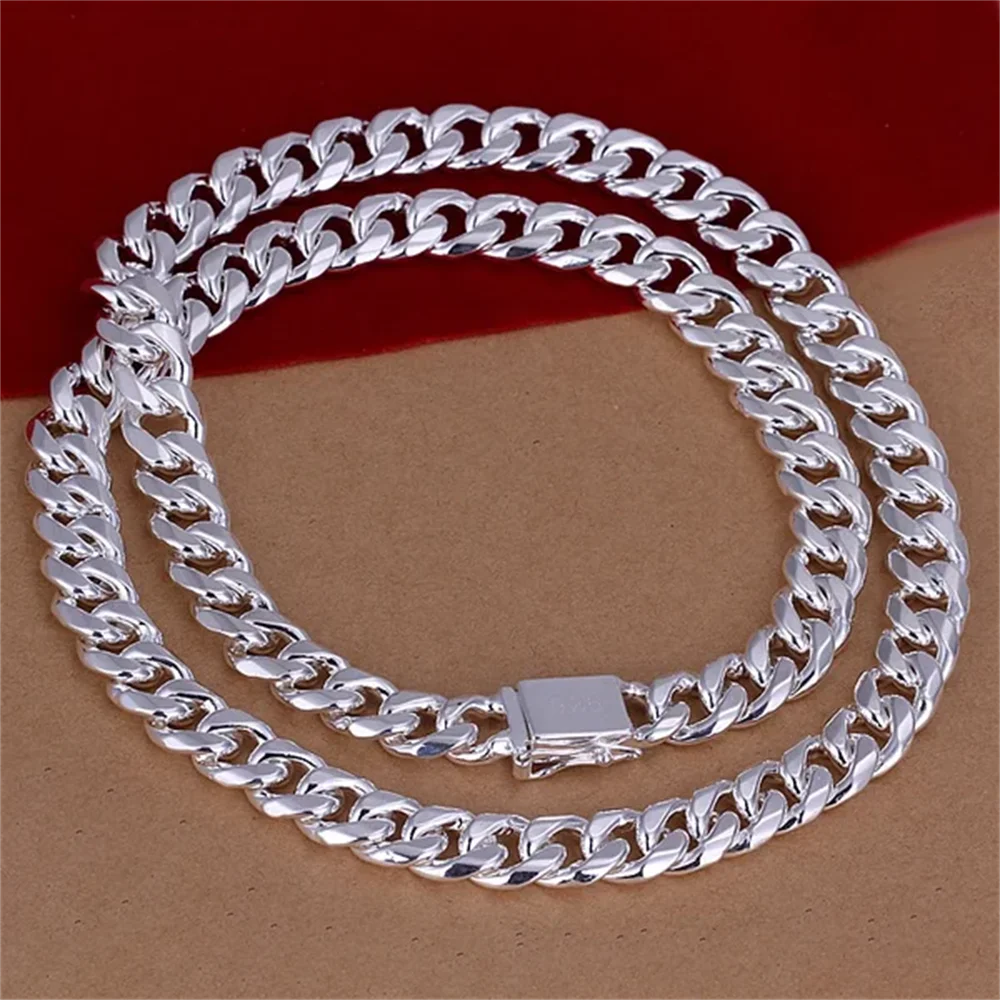 20-24 polegada 925 prata ester - 925 Sterling Silver Chain Necklace Men avaliação e preço