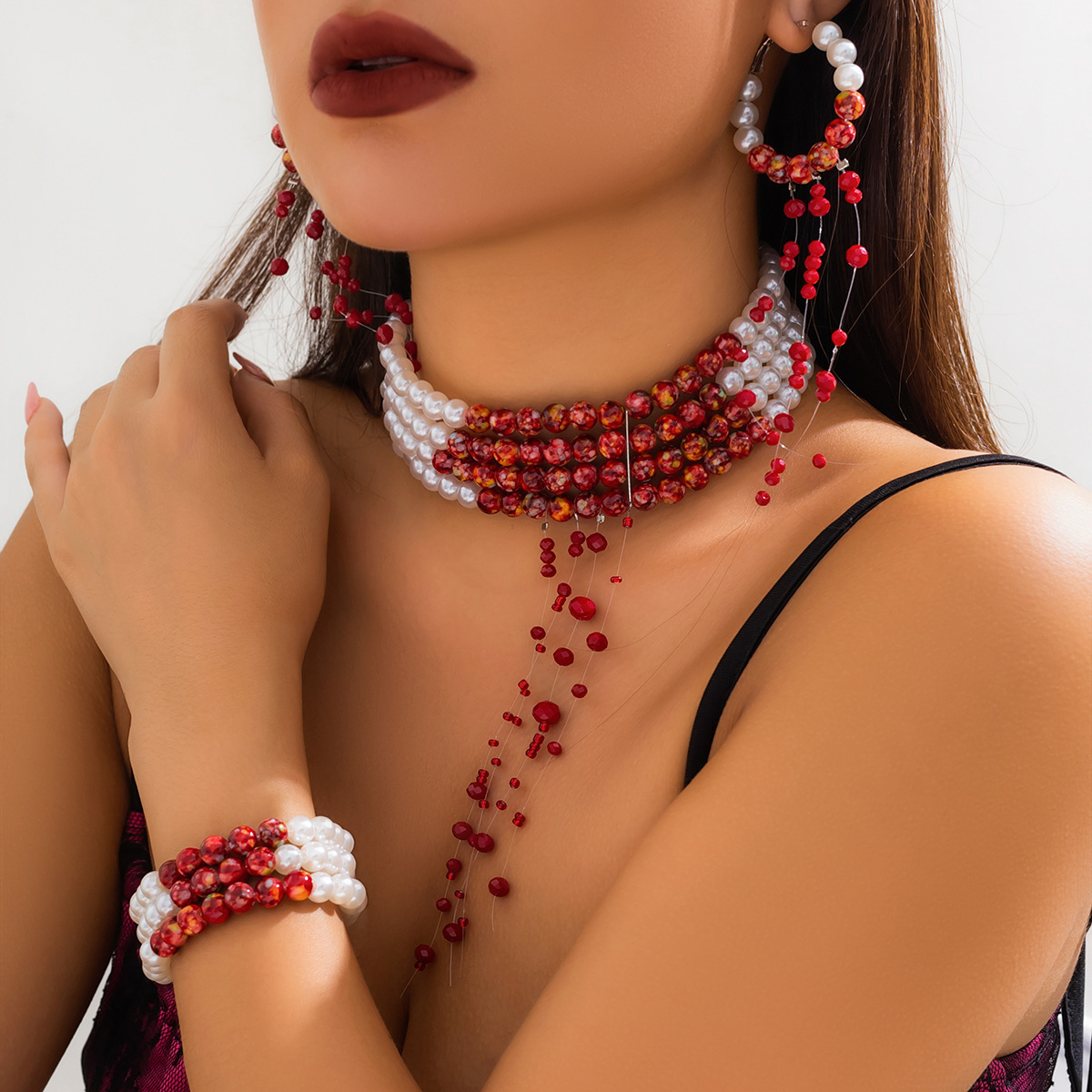 Multicamadas colar pingente de - Pearl Choker Necklace Vintage avaliação e preço