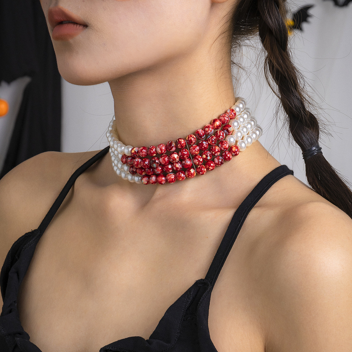 Multicamadas colar pingente de - Pearl Choker Necklace Vintage avaliação e preço