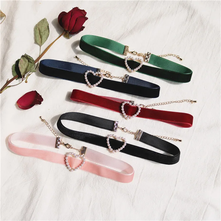Vintage pérola veludo garganti - Pearl Choker Necklace Vintage avaliação e preço
