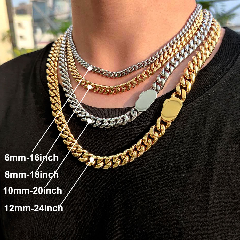 Corrente Cubana de Aço Inoxidá - Cuban Link Chain 12Mm avaliação e preço