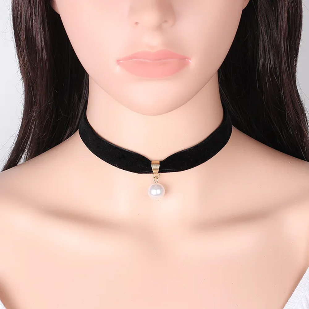 Colar Choker Vintage Simples c - Pearl Choker Necklace Vintage avaliação e preço