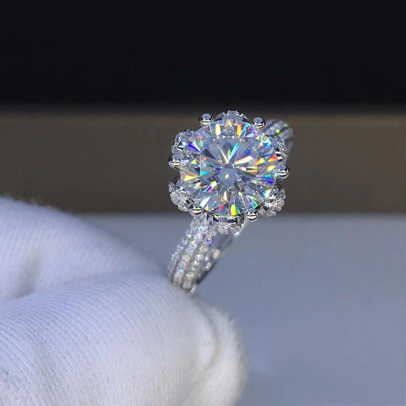 Anel de Morganita com Diamante - Moissanite Engagement Ring 1 Carat avaliação e preço