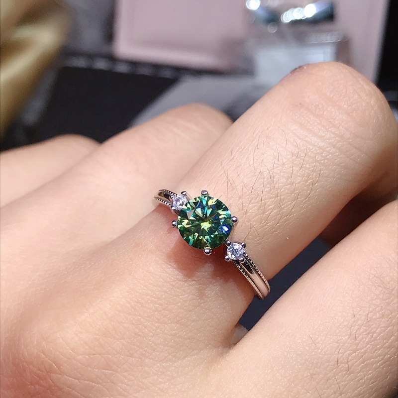 Anel de Morganita com Diamante - Moissanite Engagement Ring 1 Carat avaliação e preço