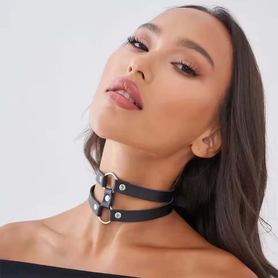 Nova Moda: Colar Choker Punk d - Goth Punk Spike Choker avaliação e preço