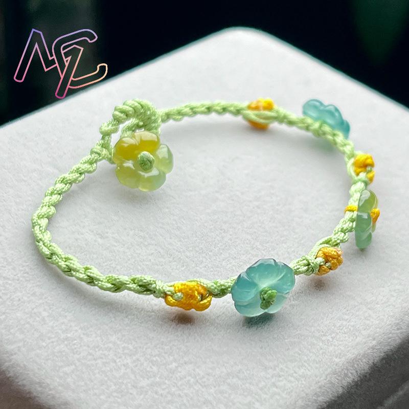 Myanmar jadeite flor pulseira  - Bracelets avaliação e preço